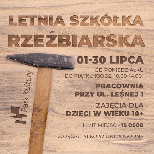 Plakat Letnia Szkółka Rzeźbiarska 
