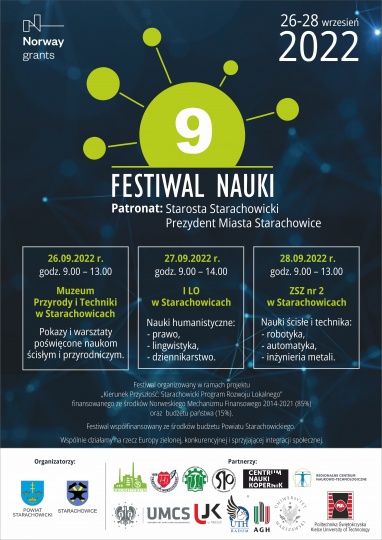 Plakat IX Festiwalu Nauki 